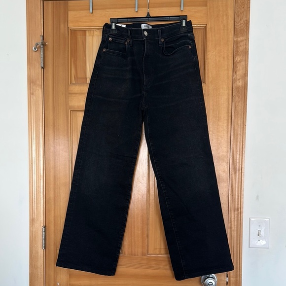 AGOLDE Black Harper Straight Jean in Hush - Picture 3 of 6